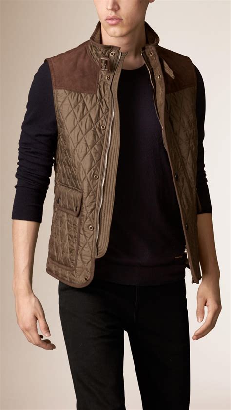 burberry mens gilet|burberry quilted jacket with hood.